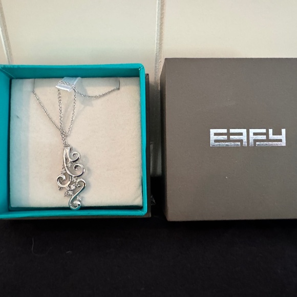 Effy 14K White Gold Diamond Pendant - Picture 2 of 4